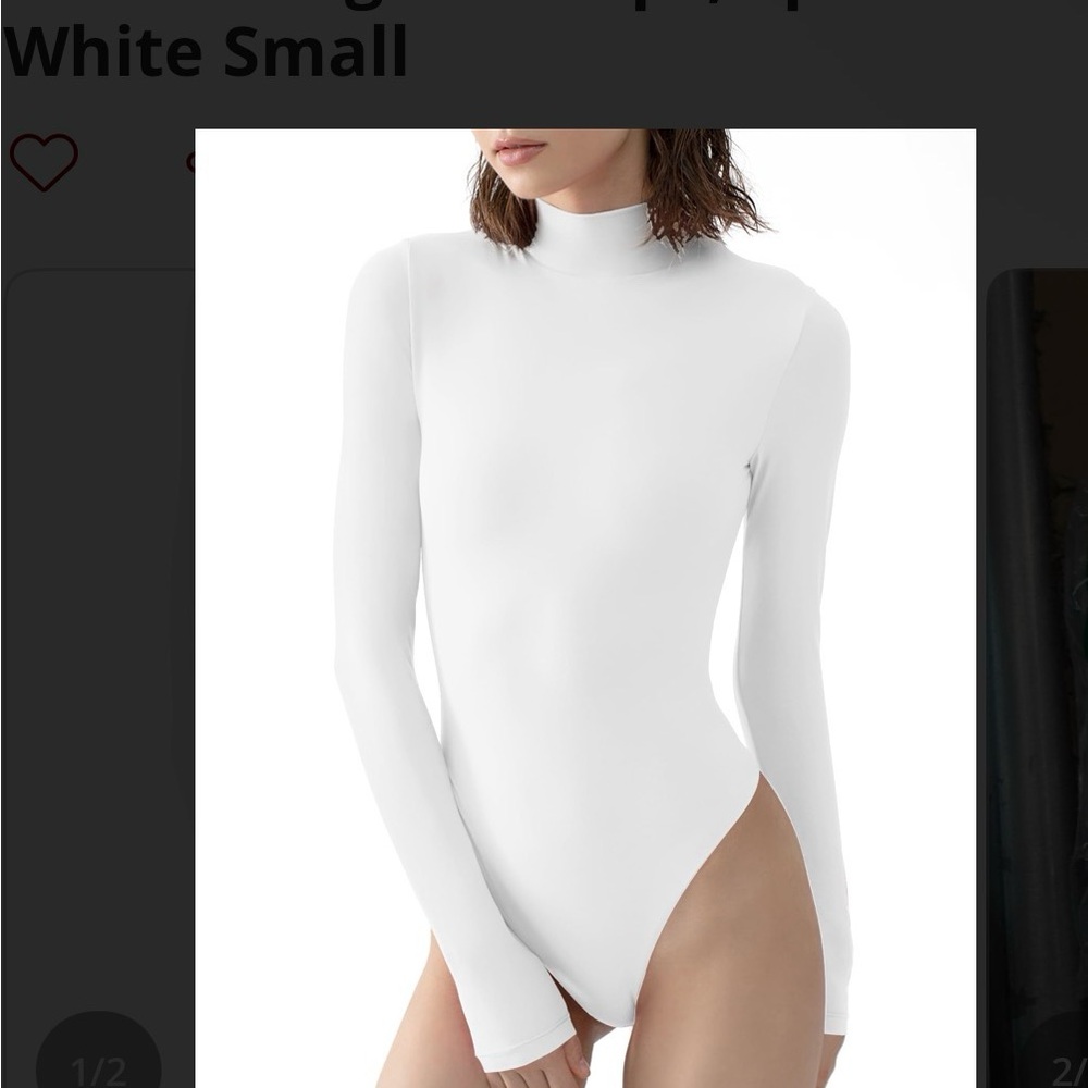 Elegant White Long Sleeve Bodysuit